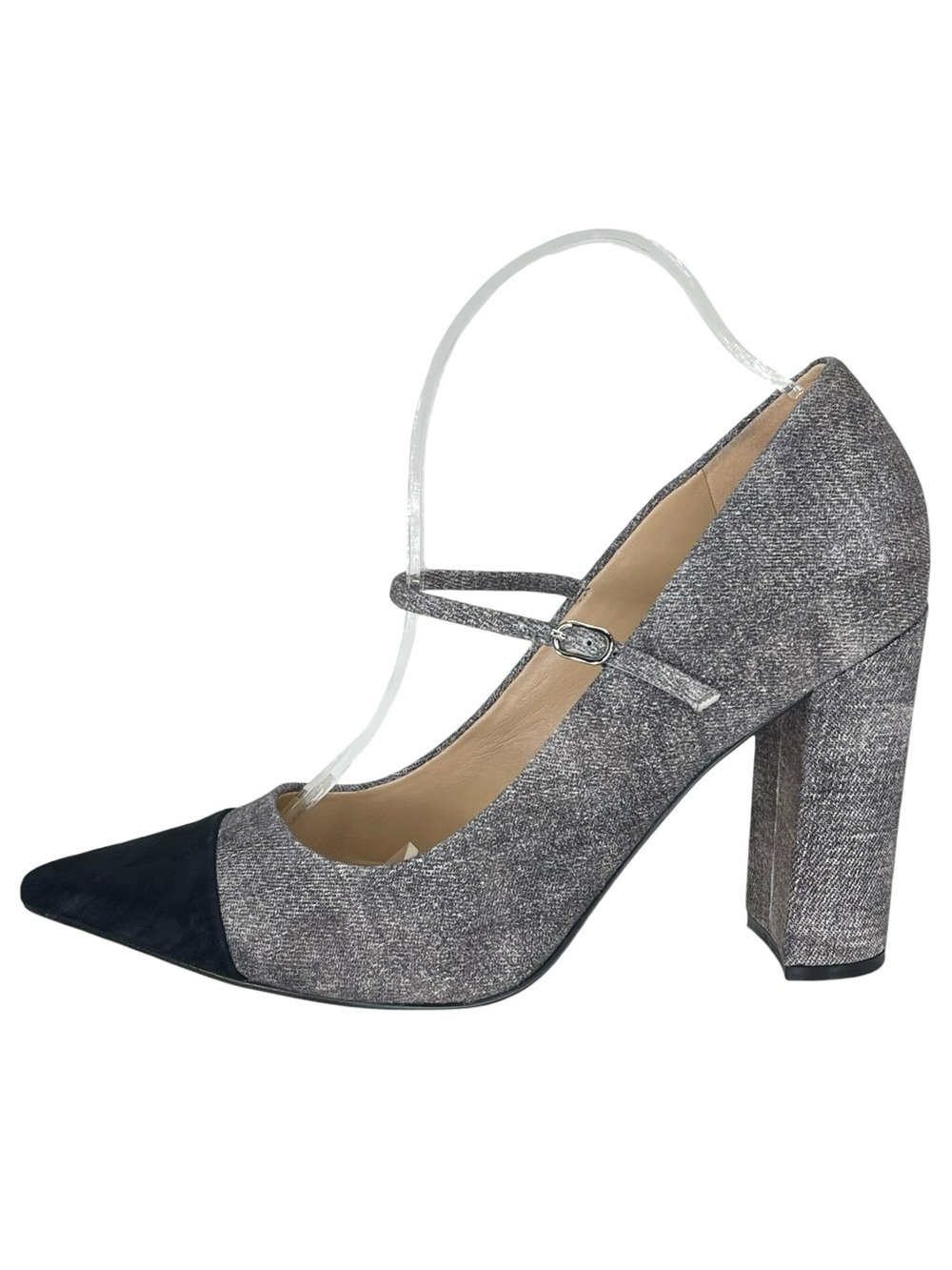 Marc Fisher Anellie Grey Cap Toe Womens Pumps Size 11M - Picture 3 of 12